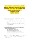 NUR2459 Mental and Behavioral Health  Nursing - Rasmussen College EXAM 2 STUDY  GUIDE 2026&sol;2027 ACCURATE QUESTIONS WITH  VERIFIED CORRECT ANSWERS &vert;&vert;  ALREADY GRADED A&plus;  <REVISED VERSION> 