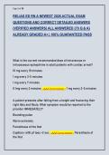 RELIAS ED RN A NEWEST 2026 ACTUAL EXAM  QUESTIONS AND CORRECT DETAILED ANSWERS  &lpar;VERIFIED ANSWERS&rpar; ALL ANSWERED &lbrace;70 Q & A&rcub;  ALREADY GRADED A&plus; &vert; 100&percnt; GUARANTEED PASS 
