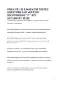 FEMA ICS 100 EXAM MOST TESTED QUESTIONS AND VERIFIED SOLUTIONS&sol;GET IT 100&percnt; ACCURATE&excl;&excl; 2026&excl;&excl;
