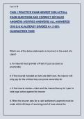 CAIB 1 PRACTICE EXAM NEWEST 2026 ACTUAL  EXAM QUESTIONS AND CORRECT DETAILED  ANSWERS &lpar;VERIFIED ANSWERS&rpar; ALL ANSWERED  &lbrace;100 Q & A&rcub; ALREADY GRADED A&plus; &vert; 100&percnt;  GUARANTEED PASS