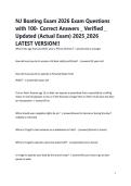 NJ Boating Exam 2026 Exam Questions with 100- Correct Answers &lowbar; Verified &lowbar; Updated &lpar;Actual Exam&rpar; 2025&lowbar;2026 LATEST VERSION&excl;&excl;
