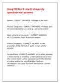 Geog 200 Test 1 Liberty University questions with answers