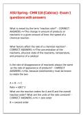 ASU Spring - CHM 116 &lpar;Cabirac&rpar; - Exam 1 questions with answers