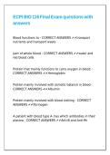 ECPI BIO 116 Final Exam questions with answers