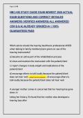 NBC-HIS - National Board for Certification in Hearing Instrument Sciences EXAM NEWEST 2026 ACTUAL  EXAM QUESTIONS AND CORRECT DETAILED  ANSWERS &lpar;VERIFIED ANSWERS&rpar; ALL ANSWERED  &lbrace;350 Q & A&rcub; ALREADY GRADED A&plus; &vert; 100&percnt;  GUARANTEED PASS