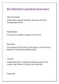 Bio 1201 Exam 1 questions with answers&period;