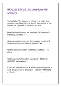 BIO 1201 EXAM 3 LSU questions with answers