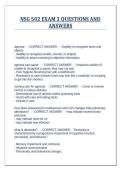 NSG 502 EXAM 2 QUESTIONS AND ANSWERS