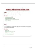 Florida ALF Core Exam Questions and Correct Answers&period;