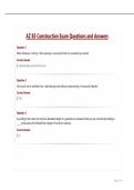 AZ B3 Construction Exam Questions and Answers&period;