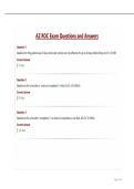 AZ ROC Exam Questions and Answers