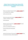 Virginia Class A Contractor Exam Newest 2026  Questions and Correct Detailed Answers Already  Graded A&plus; 