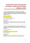 PMHNP Certification Exam Test Bank &vert; Verified Questions & Rationales &vert; Grade A&plus; Latest