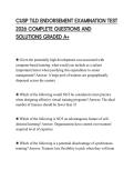 CUSP T&D ENDORSEMENT EXAMINATION TEST 2026 COMPLETE QUESTIONS AND SOLUTIONS GRADED A&plus;