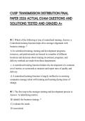 CUSP TRANSMISSION DISTRIBUTION FINAL PAPER 2026 ACTUAL EXAM QUESTIONS AND SOLUTIONS TESTED AND GRADED A&plus;