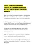CVENT EVENT MANAGEMENT CERTIFICATION EXAM PAPER 2026 ACTUAL QUESTIONS WITH VERIFIED ANSWERS