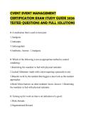 CVENT EVENT MANAGEMENT CERTIFICATION EXAM STUDY GUIDE 2026 TESTED QUESTIONS AND FULL SOLUTIONS