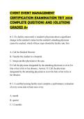 CVENT EVENT MANAGEMENT CERTIFICATION EXAMINATION TEST 2026 COMPLETE QUESTIONS AND SOLUTIONS GRADED A&plus;
