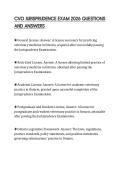 CVO JURISPRUDENCE EXAM 2026 QUESTIONS AND ANSWERS
