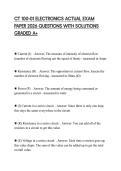 CT 100-01 ELECTRONICS ACTUAL EXAM PAPER 2026 QUESTIONS WITH SOLUTIONS GRADED A&plus;