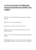 CT 100-01 ELECTRONICS COMPREHENSIVE EXAM 2026 QUESTIONS AND ANSWERS 100&percnt; CORRECT