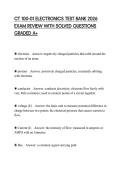 CT 100-01 ELECTRONICS TEST BANK 2026 EXAM REVIEW WITH SOLVED QUESTIONS GRADED A&plus;