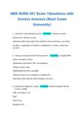 MED SURG 201 Exam 1Questions with  Correct Answers &lpar;West Coast  University&rpar; 