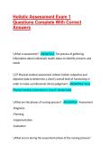 Holistic Assessment Exam 1 Questions Complete With Correct Answers &vert; Verified Exam Questions