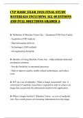 CVP BASIC EXAM 2026 FINAL STUDY MATERIALS INCLUDING ALL QUESTIONS AND FULL SOLUTIONS GRADED A&plus;