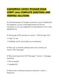 DANGEROUS GOODS RYANAIR EXAM SCRIPT 2026 COMPLETE QUESTIONS AND VERIFIED SOLUTIONS