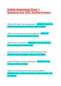 Holistic Assessment Exam 1 Questions And 100&percnt; Verified Answers 2026