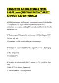 DANGEROUS GOODS RYANAIR FINAL PAPER 2026 QUESTIONS WITH CORRECT ANSWERS AND RATIONALESDANGEROUS GOODS RYANAIR FINAL PAPER 2026 QUESTIONS WITH CORRECT ANSWERS AND RATIONALES