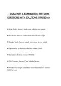 CVSA PART A EXAMINATION TEST 2026 QUESTIONS WITH SOLUTIONS GRADED A&plus;