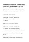 DANGEROUS GOODS TEST 2026 FINAL PAPER EXAM PREP QUESTIONS AND SOLUTIONS