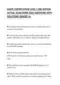DANTE CERTIFICATION LEVEL 2 2ND EDITION ACTUAL EXAM PAPER 2026 QUESTIONS WITH SOLUTIONS GRADED A&plus;