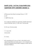 DANTE LEVEL 2 ACTUAL EXAM PAPER 2026 QUESTIONS WITH ANSWERS GRADED A&plus;