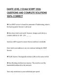 DANTE LEVEL 2 EXAM SCRIPT 2026 QUESTIONS AND COMPLETE SOLUTIONS 100&percnt; CORRECT