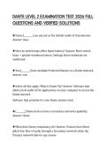 DANTE LEVEL 2 EXAMINATION TEST 2026 FULL QUESTIONS AND VERIFIED SOLUTIONS