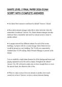 DANTE LEVEL 2 FINAL PAPER 2026 EXAM SCRIPT WITH COMPLETE ANSWERS