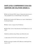 DANTE LEVELS COMPREHENSIVE EXAM 2026 QUESTIONS AND SOLUTIONS GRADED A&plus;