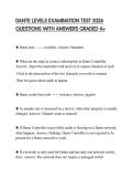 DANTE LEVELS EXAMINATION TEST 2026 QUESTIONS WITH ANSWERS GRADED A&plus;
