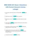 MED SURG 201 Exam 2 Questions  with Correct Answers &lpar;Jersey  college&rpar;  