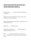 DANTE LEVELS PRACTICE SOLUTION 2026 TESTED QUESTIONS GRADED A
