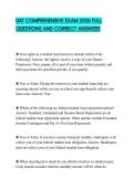 DAT COMPREHENSIVE EXAM 2026 FULL QUESTIONS AND CORRECT ANSWERS
