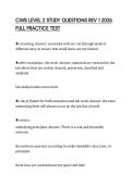CWB LEVEL 2 STUDY QUESTIONS REV 1 2026 FULL PRACTICE TEST
