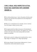CWB 2 VISUAL WELD INSPECTOR ACTUAL EXAM 2026 QUESTIONS WITH ANSWERS GRADED A&plus;