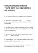 CWB LEVEL 1 WELDING INSPECTOR COMPREHENSIVE EXAM 2026 QUESTIONS AND SOLUTIONS