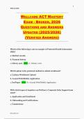 WELLCARE ACT Mastery Exam 2026 &ndash; Broker Questions and Answers Updated 2025&sol;2026 &lpar;Verified Answers&rpar;