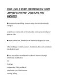 CWB LEVEL 2 STUDY QUESTIONS REV 1 2026 UPDATED EXAM PREP QUESTIONS AND ANSWERS