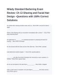 Milady Standard Barbering Exam Review&colon; Ch 13 Shaving and Facial Hair Design &ndash;Questions with 100&percnt; Correct Solutions